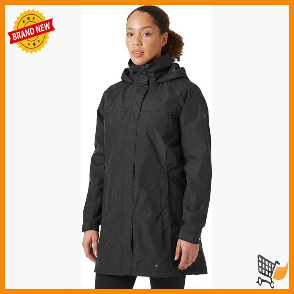 Waterproof Breathable Hooded Long Rain Jacket Women's Outdoor Trench Coat